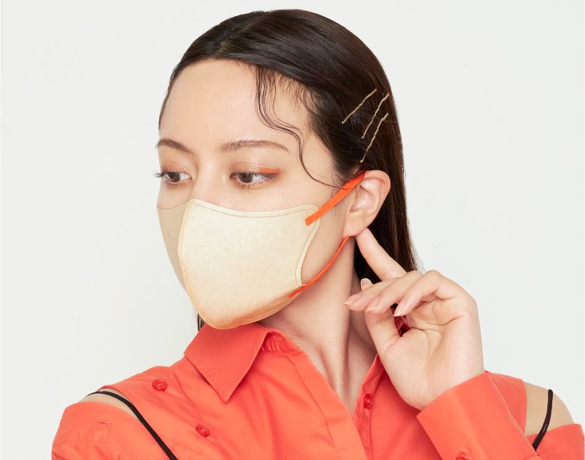 MSize ベージュ × オレンジ紐 内側ベージュカラー