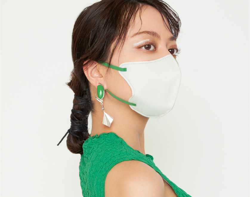 MSize グレーホワイト × グリーン紐 内側グレーカラー
