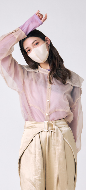MSize アイボリー × ベージュ紐 内側ベージュカラー