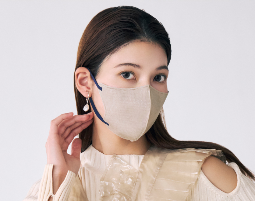 MSize グレージュ × ネイビー紐 内側グレーカラー